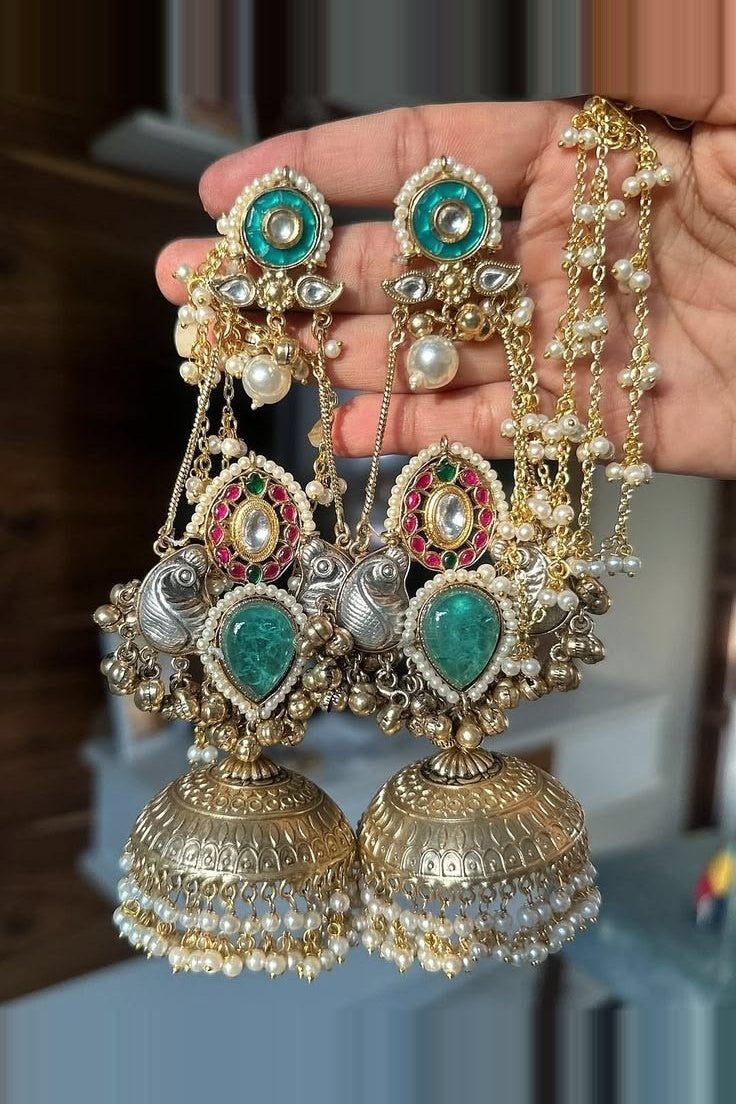 Emerald Crystal Drop Earrings